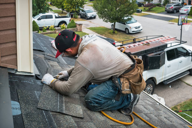 Professional Emergency Roof Repair technician working in Wolf Run, OH